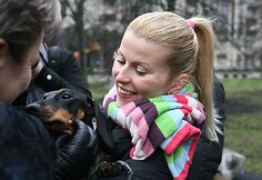 R.Mikelkevičiūtė su augintiniu
