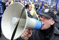 Policijos streikas Varšuvoje
