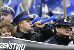 Policijos streikas Varšuvoje