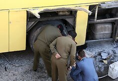 Damaske sprogo autobusas su maldininkais