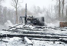 Pirmieji į gaisro vietą atvyko Utenos rajono ugniagesiai