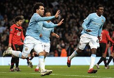 „Manchester United“ ir „Manchester City“ dvikova
