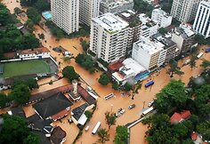 Potvyniai paralyžiavo Rio de Žaneirą