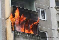 Šilainių mikrorajone kilęs gaisras