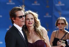 Kevinas Baconas su žmona Kyra Sedgwick