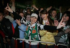 Kauno “Žalgiris“ pergalę šventė su savo gerbėjais