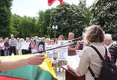 Mitingo Klaipėdoje akimirkos