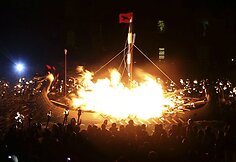 Didžiausio Europoje ugnies festivalio akimirkos