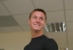 Konferencija su tenisininku Ričardu Berankiu