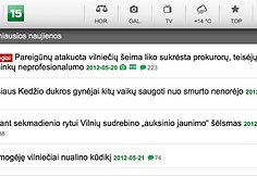 Atnaujinta mobilioji 15min.lt svetainės versija