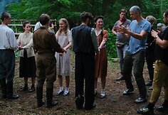 Lietuvi&scaron;kos juostos &bdquo;Poetas&ldquo; filmavimo akimirka