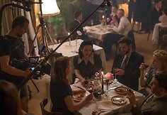 Lietuvi&scaron;kos juostos &bdquo;Poetas&ldquo; filmavimo akimirka