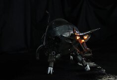 Latvio Aleksandro Nesterjuko kūryba i&scaron; motociklų ir automobilių dalių