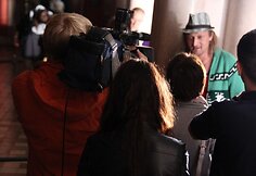 Naujojo filmo „Sėkmės džentelmenai“ filmavimas