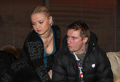 Marius Jampolskis su drauge Renata Uzialkaite