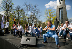 Medikų eisenos akimirka