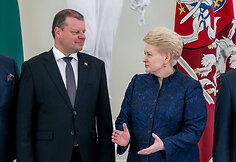 Saulius Skvernelis ir Dalia Grybauskaitė