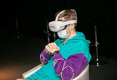 Akimirka i&scaron; virtualios realybės kino pristatymo renginio