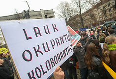Į mitingą prie Seimo susirinkę studentai skundėsi žlugdoma demokratija