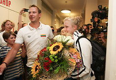 Rūta Meilutytė Vilniaus oro uoste