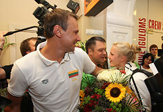 Rūta Meilutytė Vilniaus oro uoste