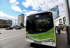Elektrinis autobusas Vilniaus gatvėse