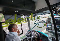 Elektrinis autobusas Vilniaus gatvėse