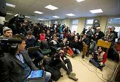 Automaidano lyderio ukrainiečio Dmytro Bulatovo spaudos konferencija