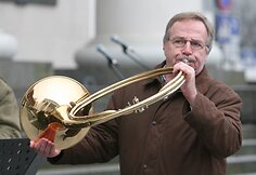 Vilniaus rotušės aikštėje medžiotojai minėjo savo globėjo Šv. Huberto dieną.