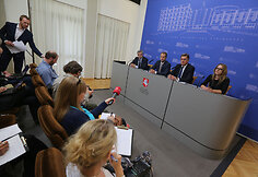 Spaudos konferencijos akimirka