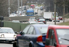 Transporto grūstis Geležinio vilko gatvėje