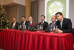Naujai įkurtos &bdquo;Lietuvos futbolo klubų asociacijos A lyga&ldquo; spaudos koferencija