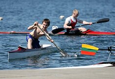 Irklavimo varžybų akimirka