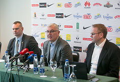 I&scaron; kairės: Mindaugas &Scaron;pokas, Jonas Kazlauskas, Linas Kunigėlis