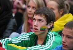Lietuvos krep&scaron;inio sirgaliai Rotu&scaron;ės aik&scaron;teje