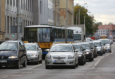 Vilniaus Naujamiestyje transporto spūstys