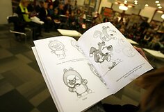 R.Valeikis mokė vaikus piešti