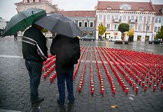 Vilniuje žvakučių akcija organų donorams pagerbti