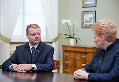 Saulius Skvernelis ir Dalia Grybauskaitė