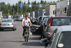 Medininkų pasienio poste kelių kilometrų eilės