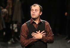 Spektaklio &bdquo;Gerbiami piliečiai!&ldquo; repeticija