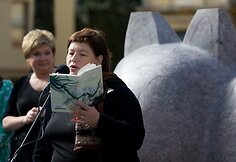 Paminklo J.Ivanauskaitei atidengimas