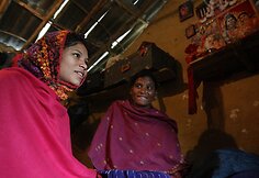 Nepalo moters portretas