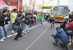 Ž.Savickas tempė autobusą
