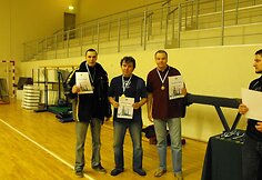 K.Bagonas kartu su estu (sidabras) bei latviu (auksas) veteranų apdovanojimo metu