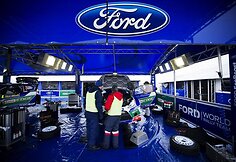 „Rally Sweden 2012“. Serviso zona prieš varžybų startą