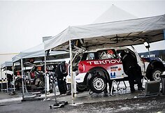 „Rally Sweden 2012“. Serviso zona prieš varžybų startą