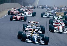 1993 - Sao Paulo (Brazilija) - Formul_ 1 - Brazilijos Grand Prix  Damon Hill ir Alain Prost during lenktyni_ metu
