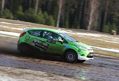 &bdquo;OKarte Autosporta Akademija&ldquo; organizuotų &bdquo;Ford Fiesta R2&ldquo; bandymų Latvijoje akimirka