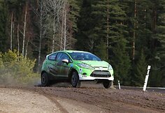 &bdquo;OKarte Autosporta Akademija&ldquo; organizuotų &bdquo;Ford Fiesta R2&ldquo; bandymų Latvijoje akimirka